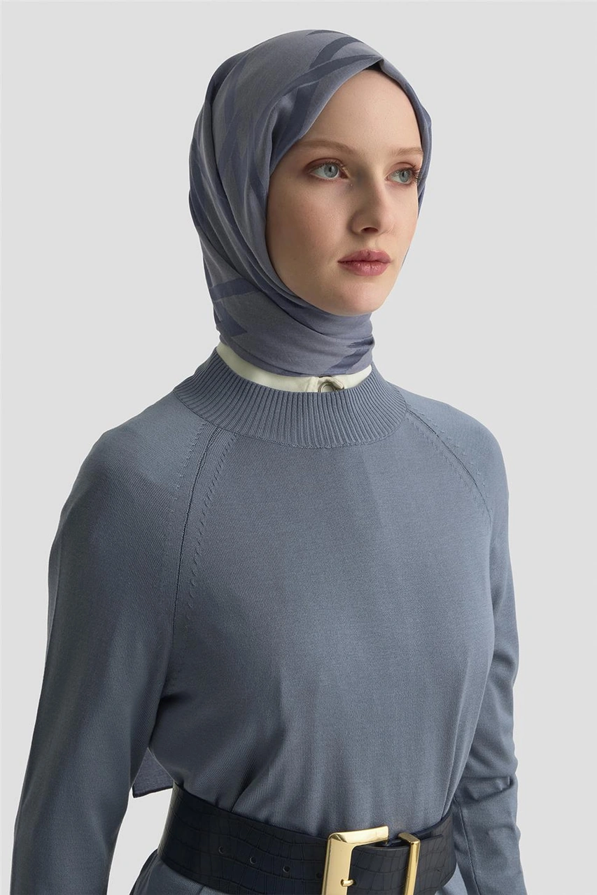 Armine Elbise 25kd7002 İndigo İndigo