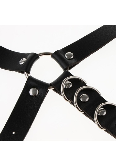 Suntek Kadın Pu Deri Koşum Jartiyer Kemer Ayarlanabilir Bel Siyah