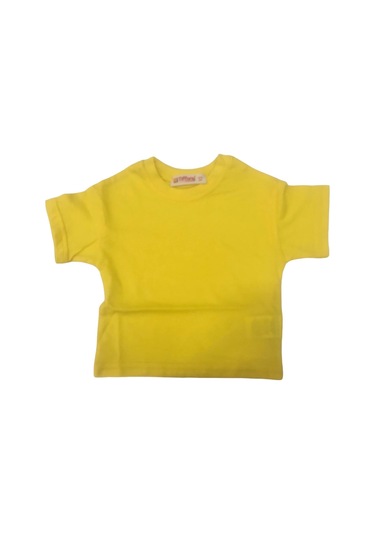 Tiffany T-shirt Basic Süprem Sarı-10727 Sarı