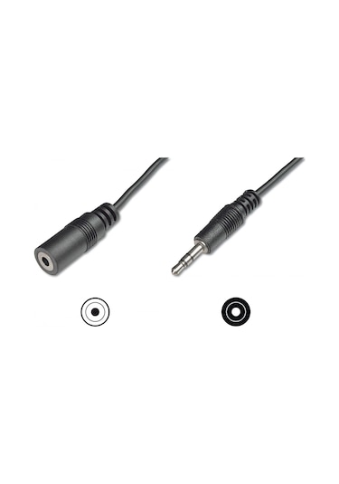 Ses/Audio Uzatma Kablosu, stereon3.5mm erkek - stereon3.5mm dişi