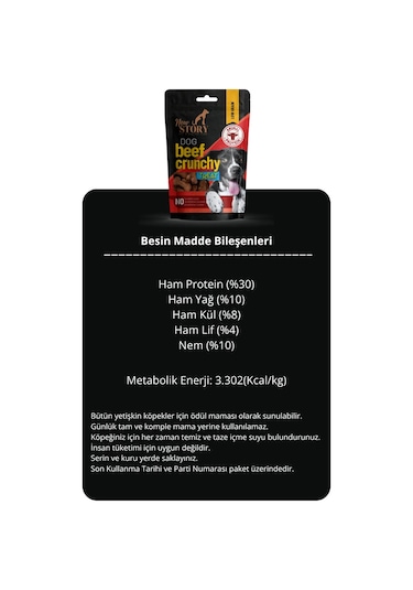 Dog Beef Crunchy 3x80gr. Biftekli, Köpek Ödül Maması