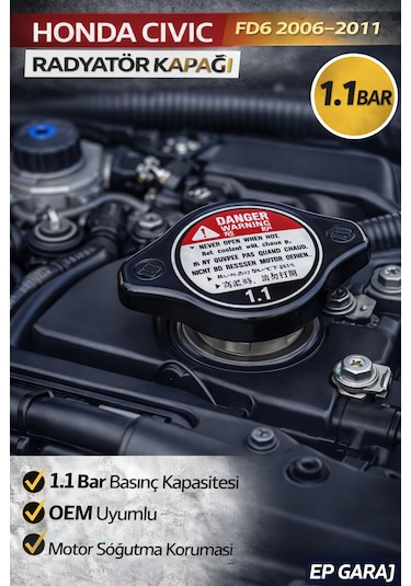 Honda Vtec Fd6 Oem  1.1 Bar Radyatör Kapağı -
