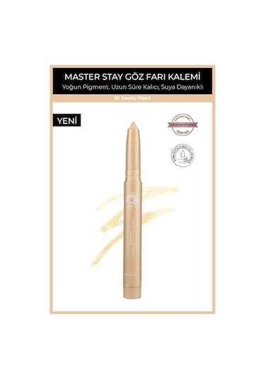 Alix Avien Suya Dayanıklı 11 Saat Kalıcı Yoğun Pigmentli Kremsi Göz Kalem Farı Master Stay 01 Sandy Pearl