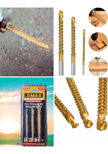 Dmax Matkap Freze Ucu 3 Lü Set Ekstra Güçlü