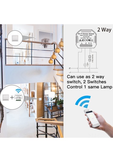 Padalink 90-250v Gizli Wifi Akıllı Anahtar Modülü - Ses Kontrol Ve Zamanlama Fonksiyonlu Işığın Parlaklığını Ayarlayabilir