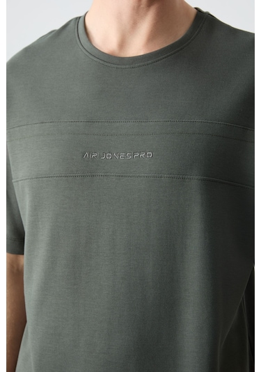 Haki Pamuklu Kalın Yumuşak Dokulu Oversize Fit Basic Erkek Şort Takım - 85257