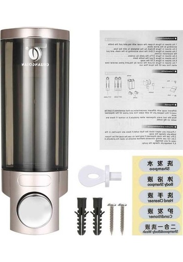 Tongxida Bosphorusboutique Yıkama Ve Tuvalet Tutucu Tek Sıvısı Şişe Şampuan, El Duvara Duş Dağıtıcı Chuangdíán 300ml Zc Şampa Şampanya Altın