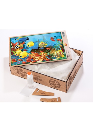 King Of Puzzle Renkli Deniz Altı Ahşap Puzzle 3000 Parça