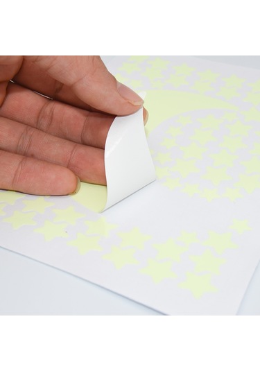 Sones Pvc Güneş Sistemi Çocuk Odası Dekorasyonu Aydınlık Duvar Sticker Seti 100 Adet Yıldız Diğer