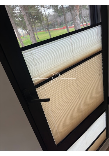 Plise Perde Cam Balkon Perdesi Gece Gündüz Çiftli Sistem Zengin Renk Çeşiti Çok Renkli