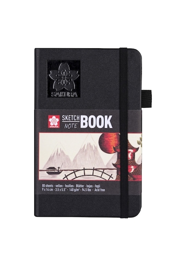 Sakura Sketchbook Sert Kapak Eskiz Çizim Defteri A6 140 Gr. Siyah