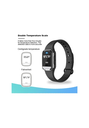 Springsun "siyah Ultrasonik Sinek Kovucu Bileklik - Saat Ve Sıcaklık Ölçer İle Çocuklar Ve Yetişkinler İçin"