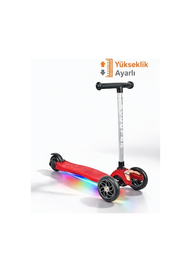 Tois Scootix Pilli Işıklı 3 Tekerlekli Çocuk Scooter Siyah