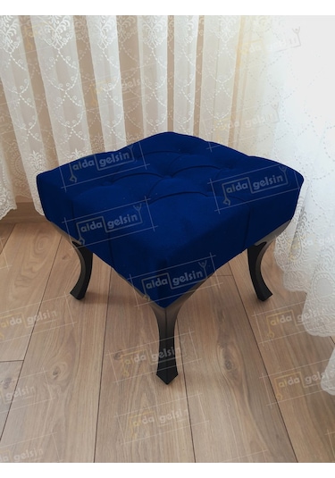 Kapitoneli Makyaj Pufu Ayak Ucu Puf Siyah Ayak 45 45 Yeşil