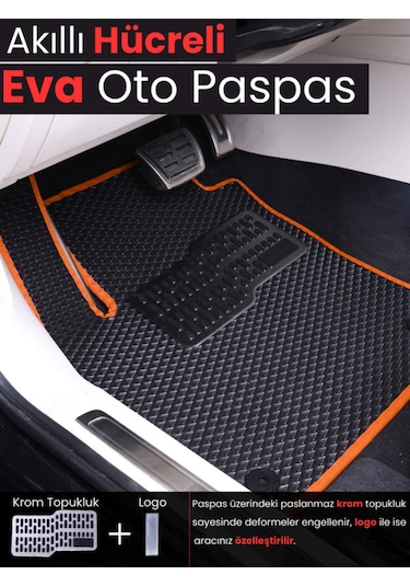 Nissan-qashqai- 2022-2025 İçin Eva İç Paspas Takımı Metal Topukluk Dahil