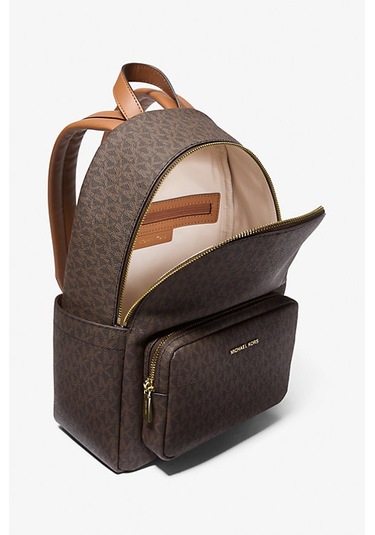 Kadın Tanner Orta Boy İmzalı Logo Sırt Çantası - Kahverengi Kahverengi