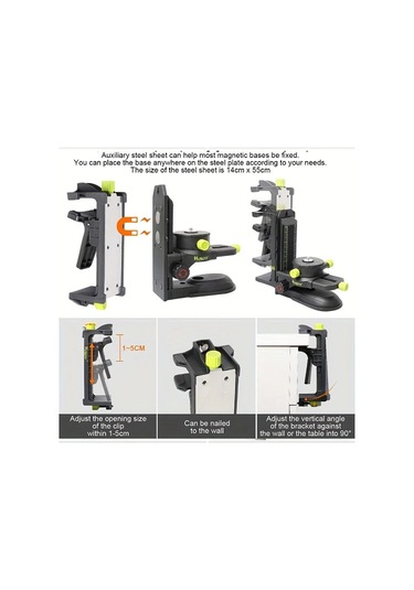 Besthome1 Huepar Pv10 Hassas Ayar Braketi Manyetik Döner Tabanlı 360 Ayar Klipsi