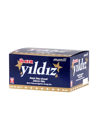 Ülker Yıldız Damla Sakız Aromalı Şekersiz Sakız 100 Adet