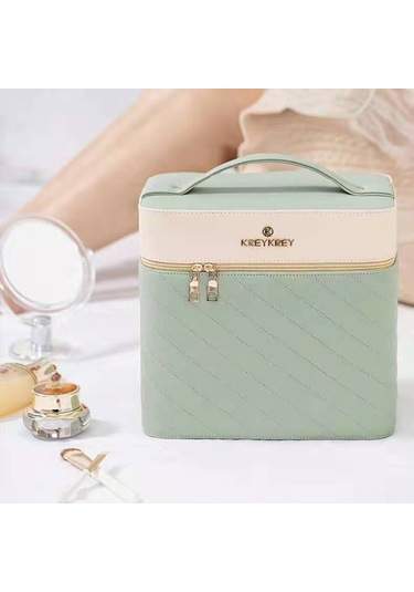 Hfambition Siyah Pu Kosmetik Çantası - Büyük Kapasite, Çekirdek Bölme, Fırça Yeri Ve Ayna İle Taşınabilir Makyaj Organizer