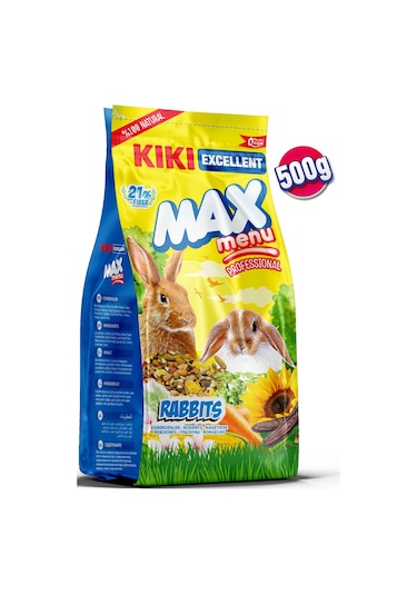Kiki Excellent Kemirgen Max Menu Rabbits Tavşan Yemi 500 G