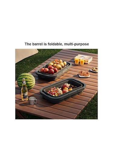 Kamp Su Taşıma Sepeti Piknik Sepeti Açık Katlanır Kutu Masa Olarak Kullanılabilir Rastgele Renk Çok Renkli