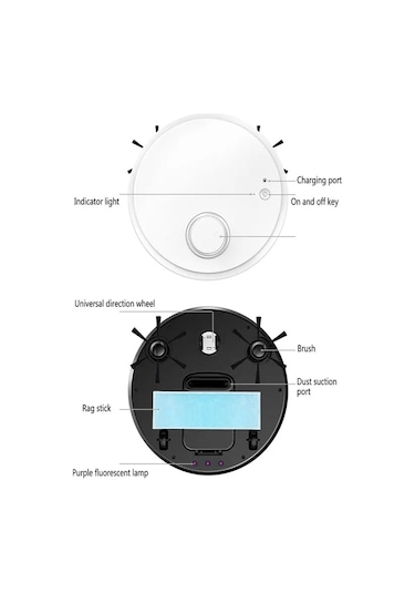 Yenı 3'ü 1 Arada Islak Ve Kuru Ultra-ince Temizleme Makinesi Otomatik Robotlu White Beyaz