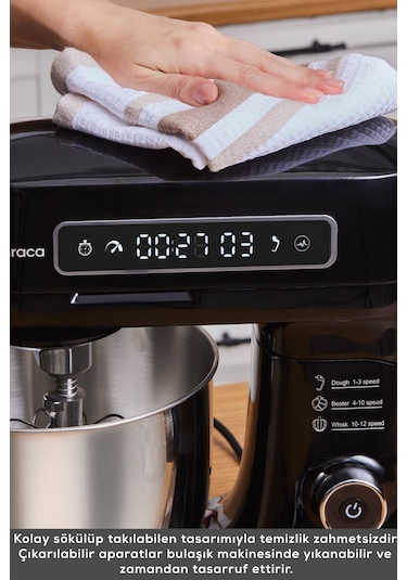 Karaca Pro Artisan Zaman Ayarlı 1600 W 5 L Mutfak Şefi