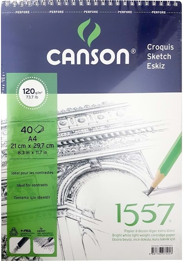Canson 1557 Eskiz Defteri 120 G 40 Yaprak A4