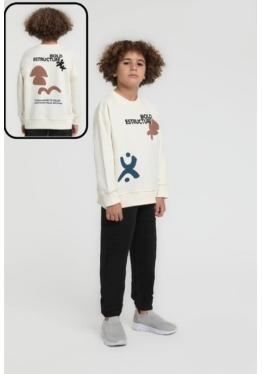 Jack Lions Erkek Çocuk Sweat Jac-1838 Ekru