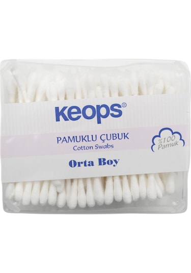 Keops Pamuklu Kulak Temizleme Çubuğu 4 x 200'lü