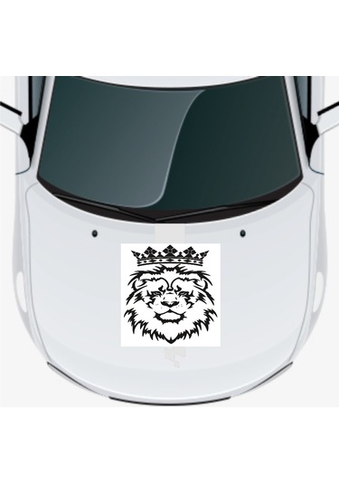 Oto Kaput Sticker Aslan Tasarım 40 X 62 Cm Mixgiftz