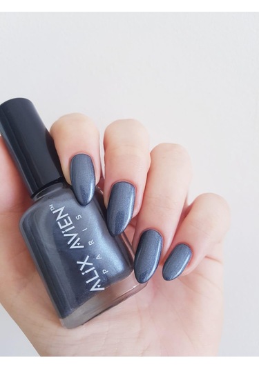 Alix Avien Sedefli Gri Oje 35 Yüksek Pigmentli Uzun Süreli Kalıcılık Hızlı Kuruma Nail Lacquer 35