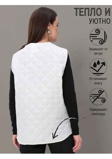 Sf-dominanta Bolonya Kumaştan Üretilmiş İş Ve Sağlık Sektörü İçin Tasarlanmış, İzolasyonlu Ve Kapitone Yeleği. 1960172 Siyah