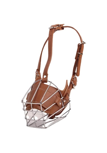 Pasha Pet Metal Deri Köpek Ağızlığı S - 30 Cm