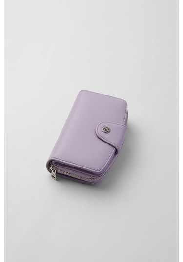 Cengiz Pakel Orta Boy Çıt Çıt Detaylı Kadın Cüzdan/portföy - 65300 - Lila 65300-lila