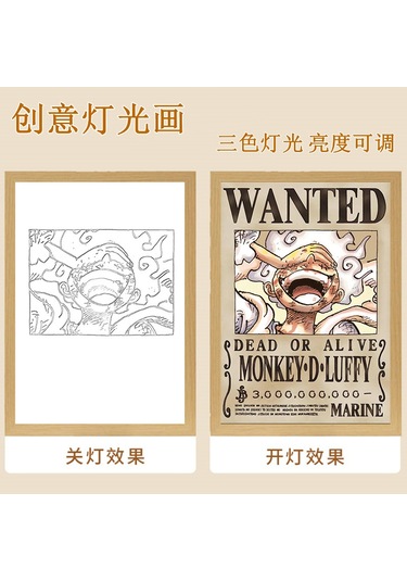 Karikatür One Piece Nika Luffy Gear 5 Işık Lambası Zoro Ace Hediye 8 Çok Renkli