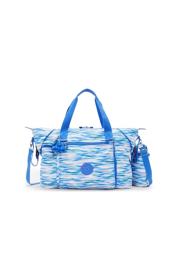 Kıplıng Art M Baby Bag Bebek Çantası Alt Değiştirme Şilteli,biberon Ve Emzik Tutuculu Desenli Dıluted Blue Mavi