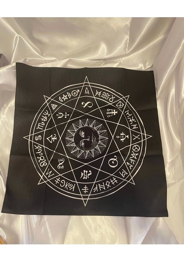 Rune Semboli Taşları Run Taşları Örtüsü Sunak Nordic Runes Örtüsü Sunağı