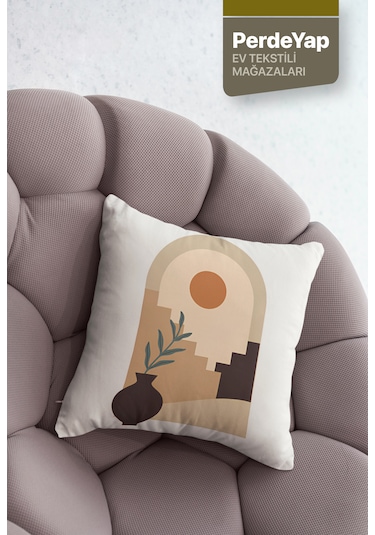 Etnik Afrika Sürrealist Desenli 4lü Dijital Kırlent Kılıfı