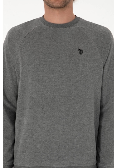 U.s. Polo Assn. Erkek Antrasit Melanj Sweatshirt 50313752-vr081 Antrasit Melanj