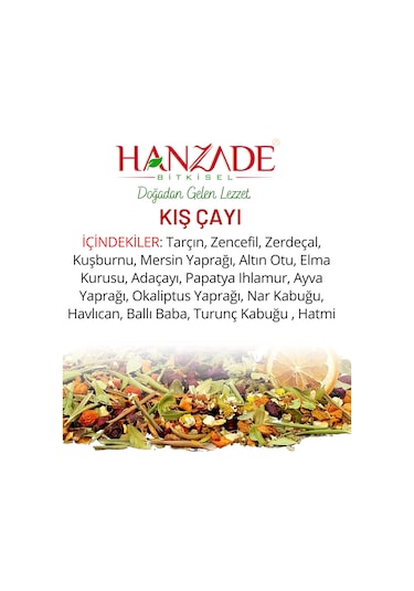 Hanzade Bitkisel Kış Çayı 200 Gr x 3 Adet Zengin İçerikli