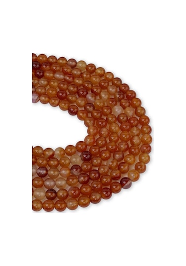 6 Mm Akik Taşı Dizi Turuncu