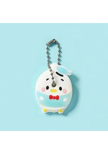 Mınıso 46 Modelli Toptan Anime Anahtarlık Kapağı - Minnie Karikatür Taşınabilir Anahtarlık Tutucu Fildişi Whıte