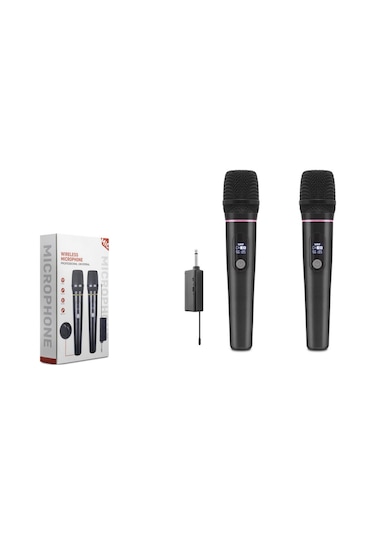 Profesyonel Kablosuz Uhf 2 Li Mi Krofon Seti - 6.35mm - Si Yah Hdx2791
