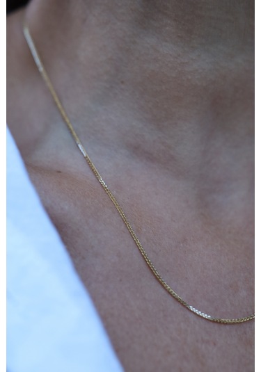 14 Ayar Altın 2 Mm Tilki Kuyruğu Zincir Znc23683 Sarı Altın