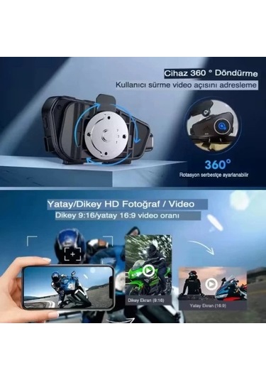 Dodes Q28 Kameralı Motosiklet Kask Kulaklığı