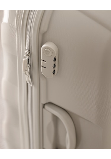 Madame Coco Huitre Valiz/bavul - Bej - Büyük Boy 8684427033920 Ekru