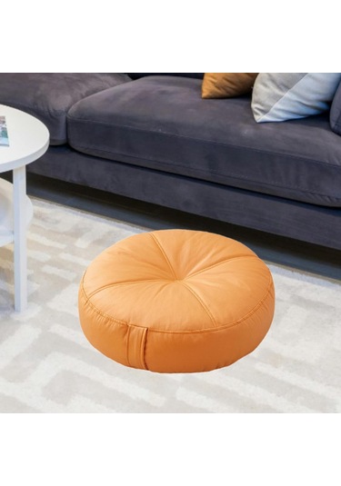 Suntek Yuvarlak Zemin Yastık Atma Oturma Yastığı Turuncu Turuncu