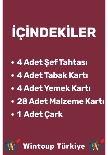 Eğlenceli Çocuk Eşleştirme Hafıza Gözlem Becerisi Geliştiren Okul Ev Aile Şef Mutfak Oyun Best Chefs