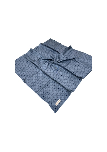 Pierre Cardin İpek Eşarp - 8631438-924 Metalik Mavi Metalik Mavi